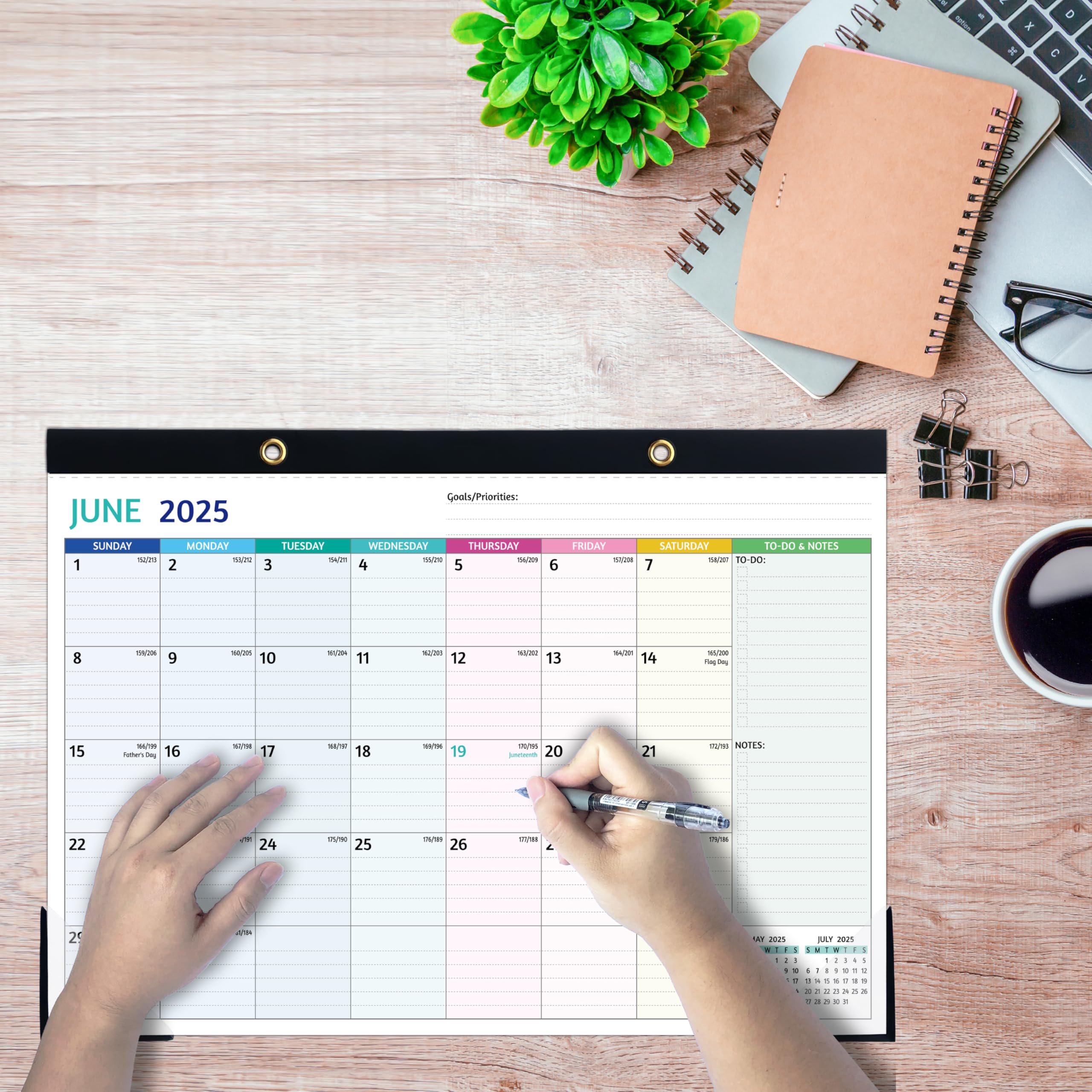 2025-2026 Monthly Desk Calendar Planner (Jan 2025-Jun 2026) - 17