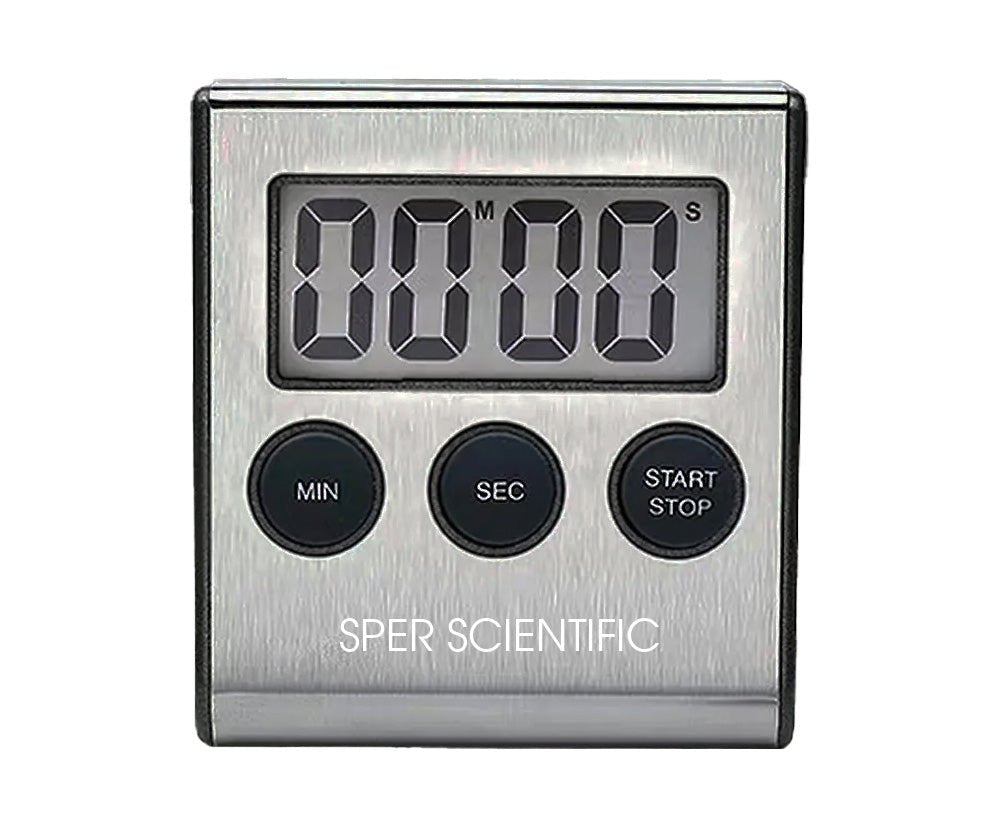Premium Stainless Steel Digital Timer with Large LCD Display - Accurate Countdown & Stopwatch for Cooking, Baking, Lab Experiments & Kitchen Use