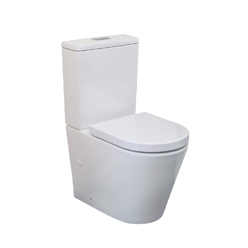 Fienza K014A Isabella S Trap 90-160mm White Toilet Suite - Modern Bathroom Fixture for Home & Commercial Use