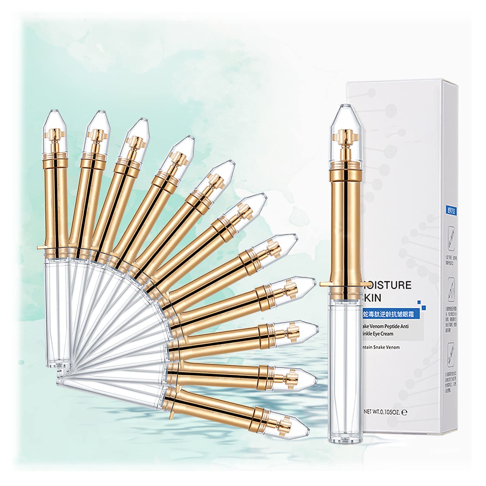 THFS Snake Venom Peptide Anti-Wrinkle Eye Cream - Dark Circle & Puffiness Reducer, Wrinkle Tightening Serum for Youthful Eyes (12 Pcs) | Day & Night Use for Brighter, Firmer Under Eyes