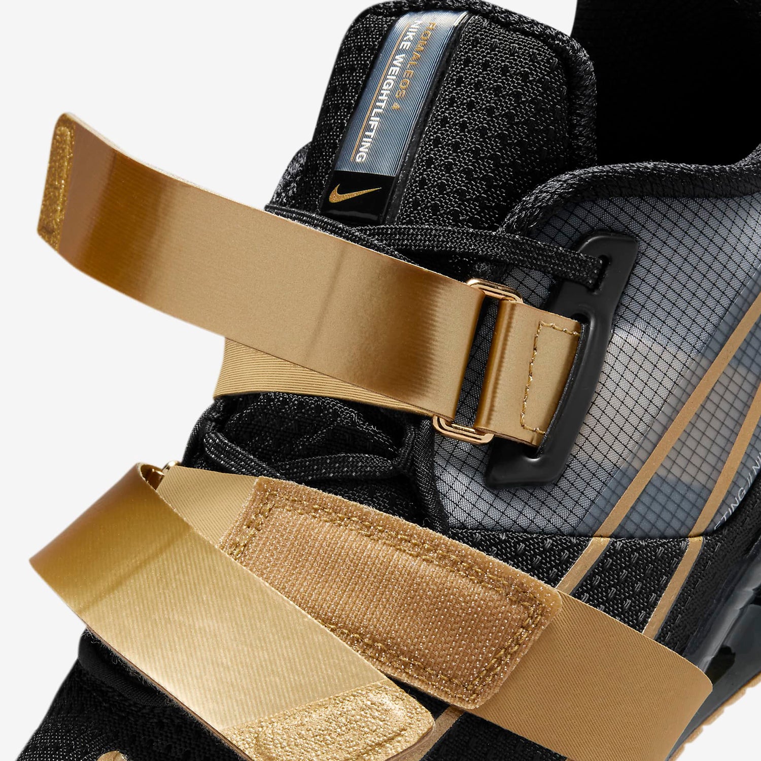 Nike Romaleos 4 Weightlifting Shoes for Men - Black & Gold Crossfit Training Shoes for Powerlifting, Squats & Olympic Lifts - Premium Stability & Support for Gym Workouts