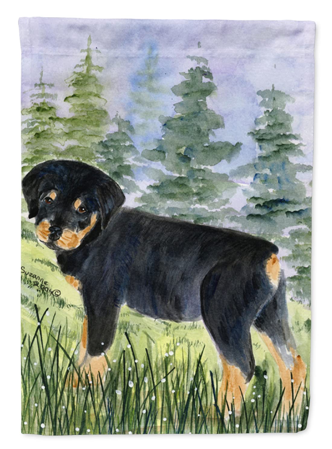 Rottweiler Garden Flag - Decorative Yard Banner for Mailbox, Patio & Flower Beds | Outdoor Dog Lover Artwork | Weather-Resistant Multicolor Design | Perfect for Home, Garden & Seasonal Decor