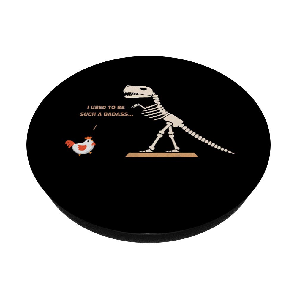 Funny T-Rex Phone Grip - Evolution Chicken PopSocket for Phones & Tablets - Perfect for Work & Travel