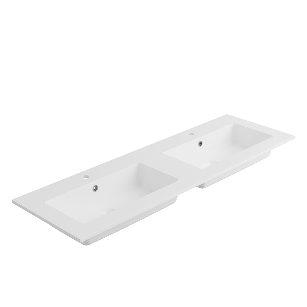 DAX Toscana Vanity Basin (BSN 600) - Modern Ceramic Bathroom Sink for Powder Room & Guest Bath - Perfect for Small Space & Contemporary Home Decor