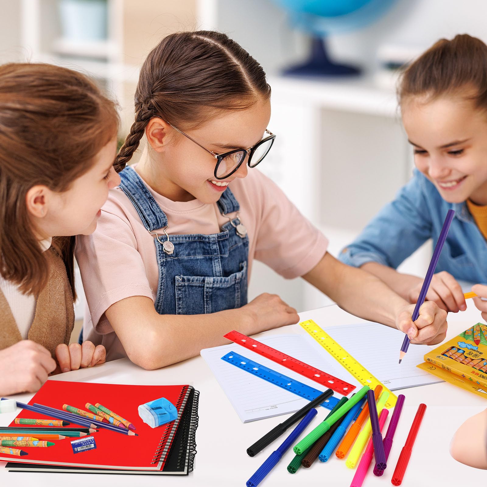 88 Pcs Back to School Supplies Kit for Kids - Bulk Classroom Essentials Bundle with Pencils, Pens, Crayons, Folders & Notebooks - Perfect for Elementary Students, Boys & Girls - Ideal for Homeschooling, Classroom Activities & Homework Organization