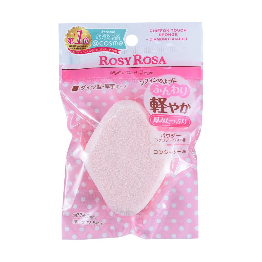 ROSY ROSA Diamond Shaped Chiffon Touch Makeup Sponge (9g) - Soft Blending Sponge for Flawless Foundation & Concealer Application - Perfect for Everyday Makeup & Professional Use