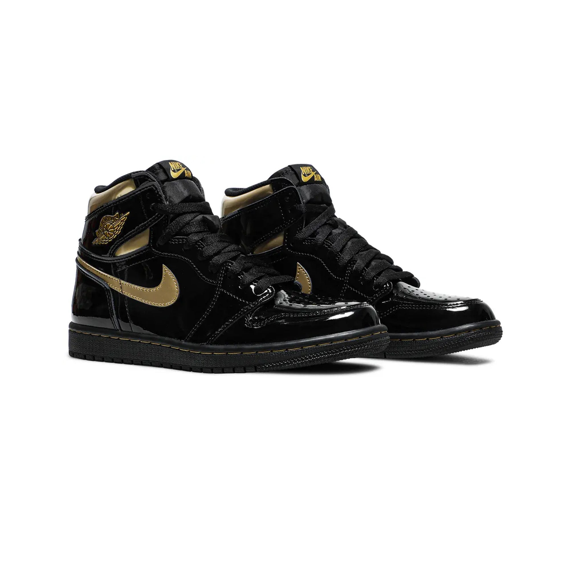 Air Jordan 1 High OG 'Black Metallic Gold' Retro Basketball Shoes - Men's Sneakers for Streetwear & Casual Fashion