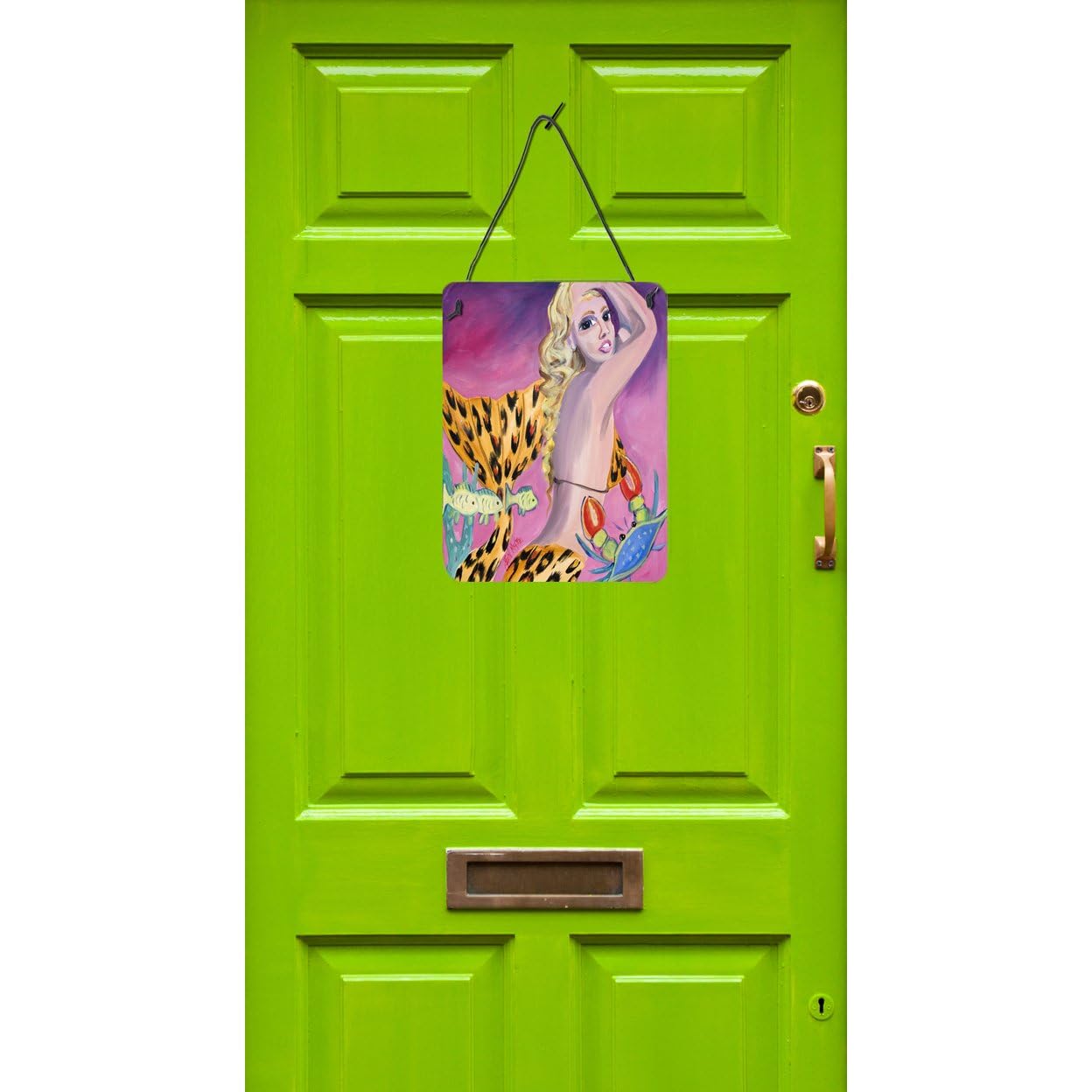 Pink Mermaid Wall Decor - 12x16 Aluminum Metal Sign for Kitchen, Bathroom, Bar & Front Door | Caroline's Treasures JMK1182DS1216 | Coastal Home Decor, Beach House Accent, Nautical Gift Idea