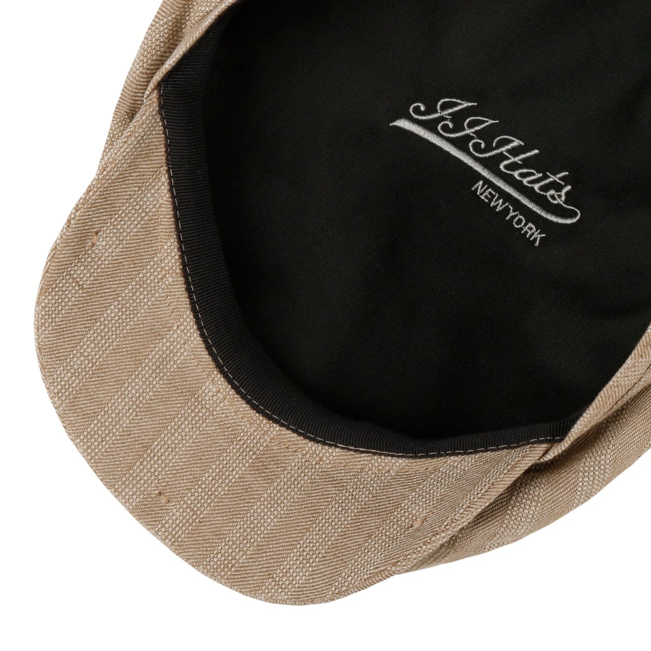 JJ Hats Men's Linen Striped Driver Cap - Vintage Style Flat Cap for Casual Wear, Golf, Outdoor Activities & Travel