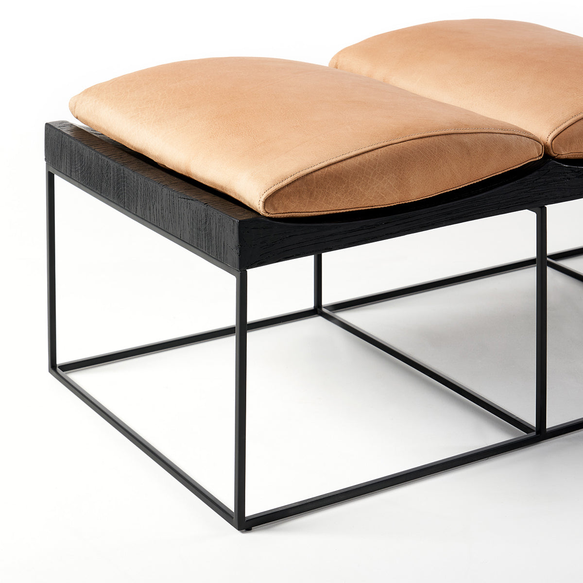 Harvey Leather Bench Seat - Durable & Stylish Entryway, Bedroom, or Living Room Furniture for Home Decor