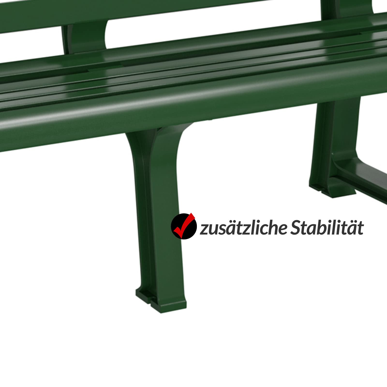 CASARIA® Orchidea 3-Seater Garden Bench - Durable Plastic Outdoor Furniture for Patio, Deck, Balcony - Weather-Resistant Green Bench (145cm) - Perfect for Relaxing in Gardens, Backyards & Outdoor Spaces
