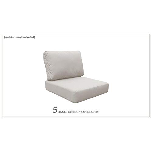 TK Classics High Back Cover Set in Beige for MIAMI-06g Patio Furniture - Replacement Slipcovers for Outdoor Chairs (Cushions Not Included) - Perfect for Poolside, Garden, and Patio Decor