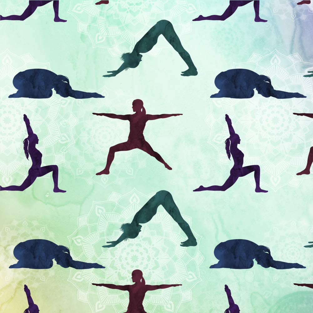 GRAPHICS & MORE Yoga Poses Gift Wrap Paper Rolls - Premium Wrapping Paper for Yoga Lovers, Birthday Gifts, Party Favors & Special Occasions