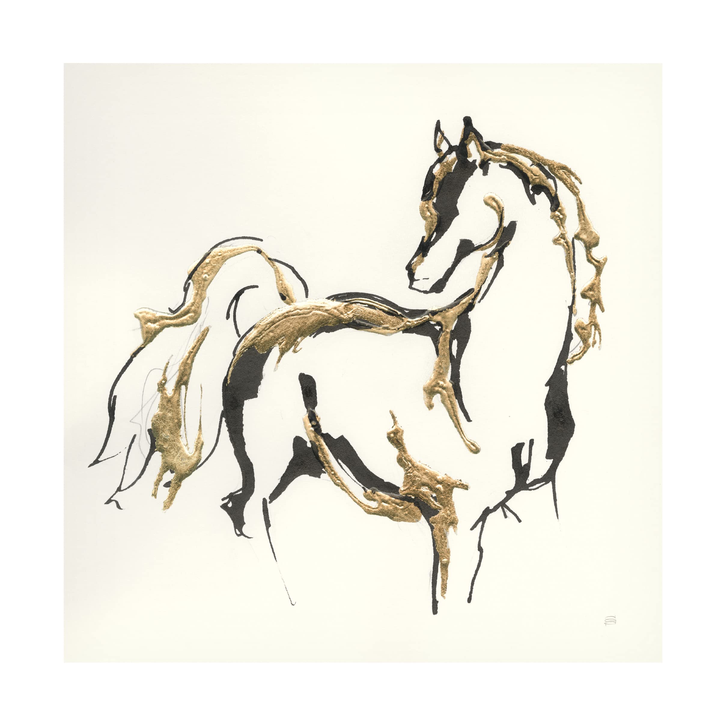 Chris Paschke 'Golden Horse VIII' Canvas Wall Art - Premium Trademark Fine Art Print for Home & Office Decor | Perfect for Living Room, Bedroom, or Office Wall Decor