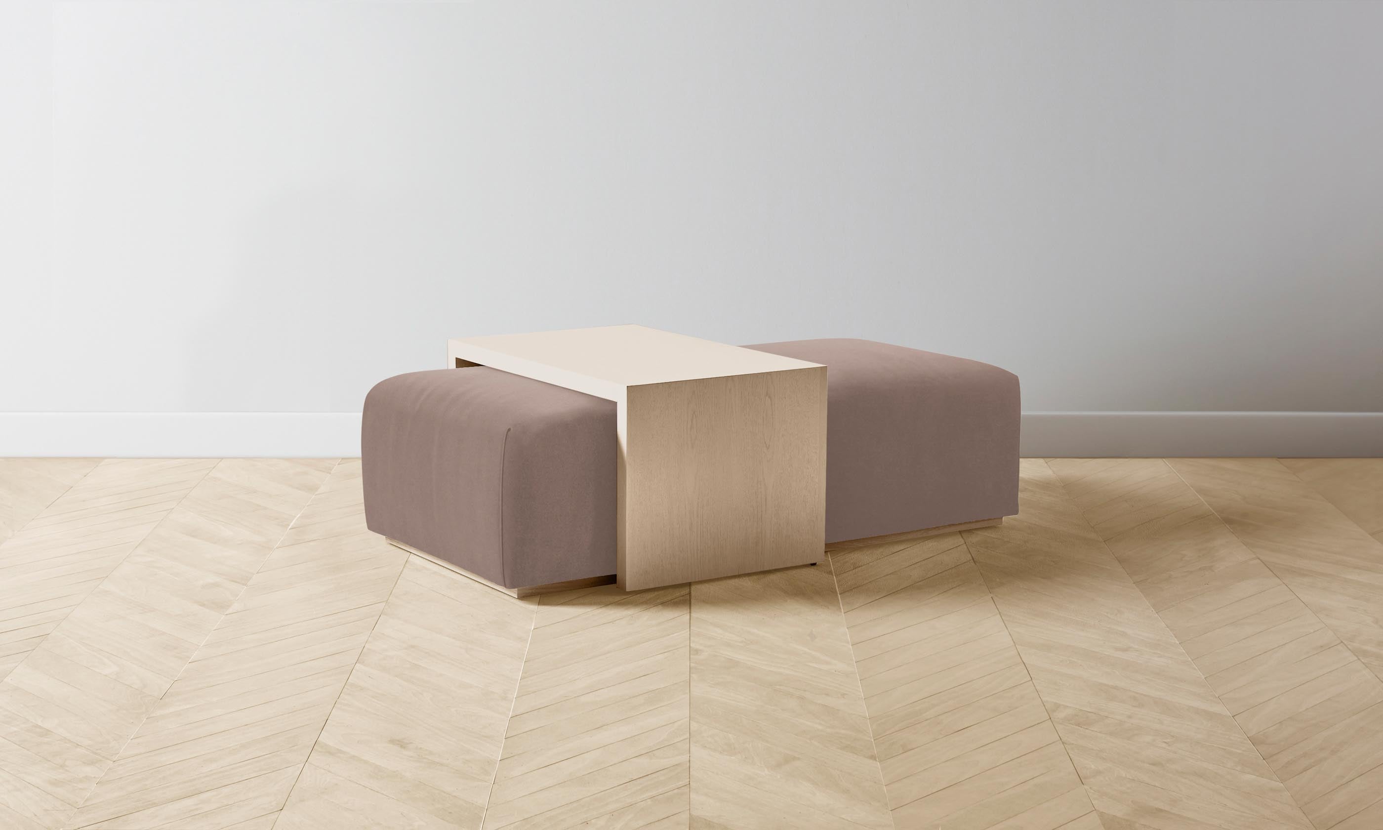 Luxury Mohair Peony Bowery Ottoman - Elegant Footstool for Living Room, Bedroom & Lounge - Perfect for Relaxing & Home Decor