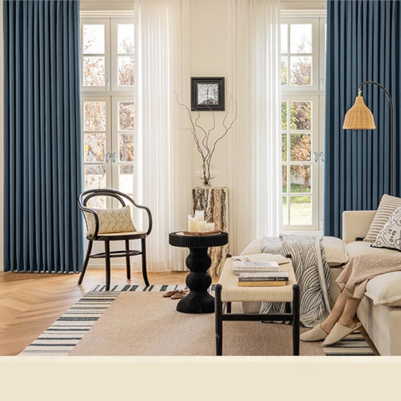 Claire Polyester Wavy Pattern Curtain Swatch - Elegant Window Treatment for Living Room, Bedroom & Home Decor