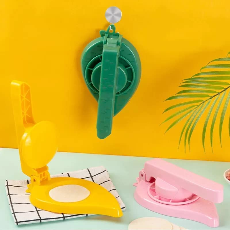 Nexellar Hand Press Puri Maker - Unbreakable Plastic Manual Puri Press with Handle for Kitchen | Perfect for Making Thepla, Paratha, Chapati, Khakhra, Momos, Naan, Roti | Ideal for Home Cooking, Indian Cuisine & Restaurant Use (Pack of 1)