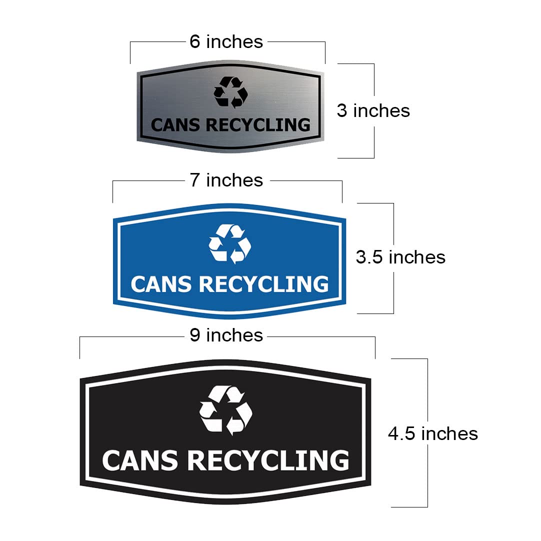 Eco-Friendly Large Red Recycling Bin Sign for Cans - Durable Waste Management Label for Home, Office & Public Spaces