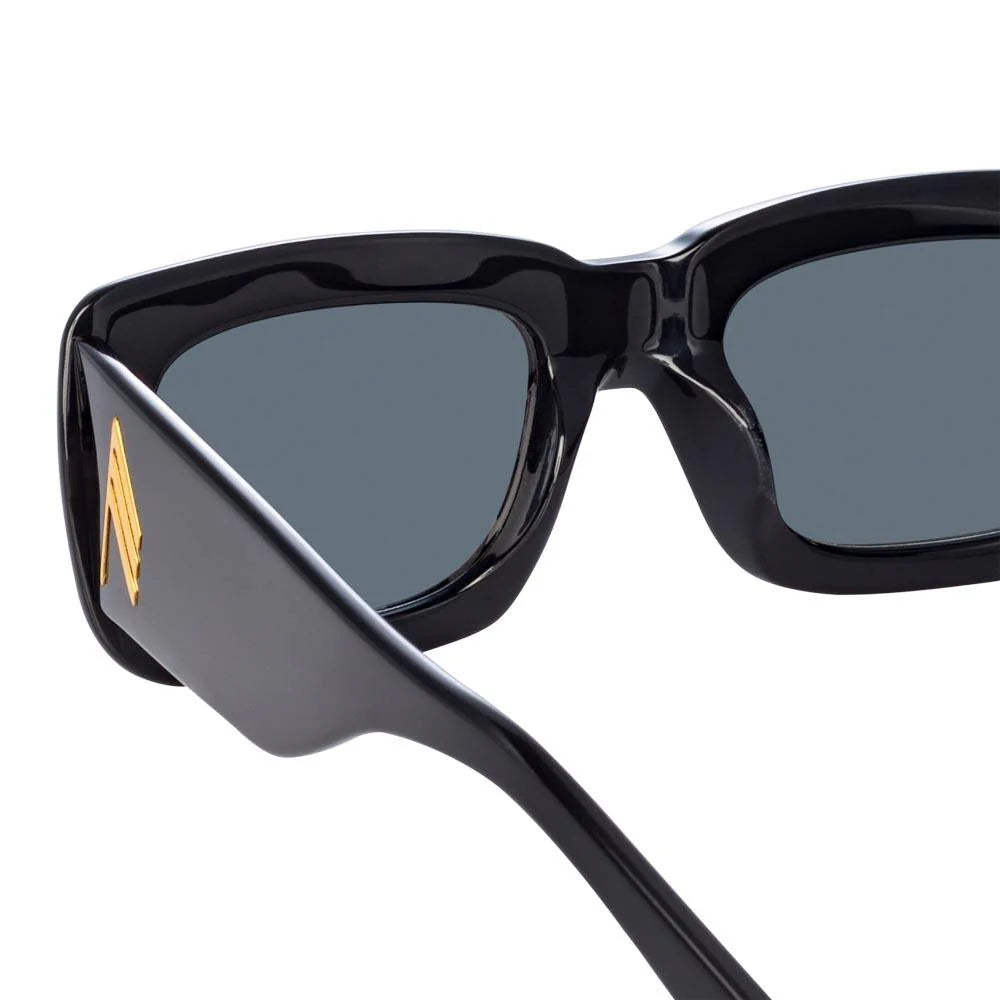 The Attico Marfa 03 C1 Black Gold Sunglasses - Luxury Designer Shades for Women - Perfect for Beach, Vacation & Outdoor Fashion Accessories