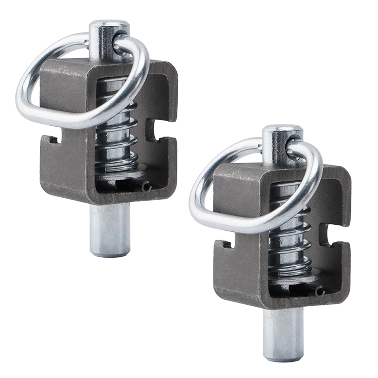 Heavy Duty Spring Latch Lock - Universal Weld-On Trailer Gate Latch Assembly (2-Pack) - Perfect for Truck Beds, Trailers, Gates & Industrial Equipment Security