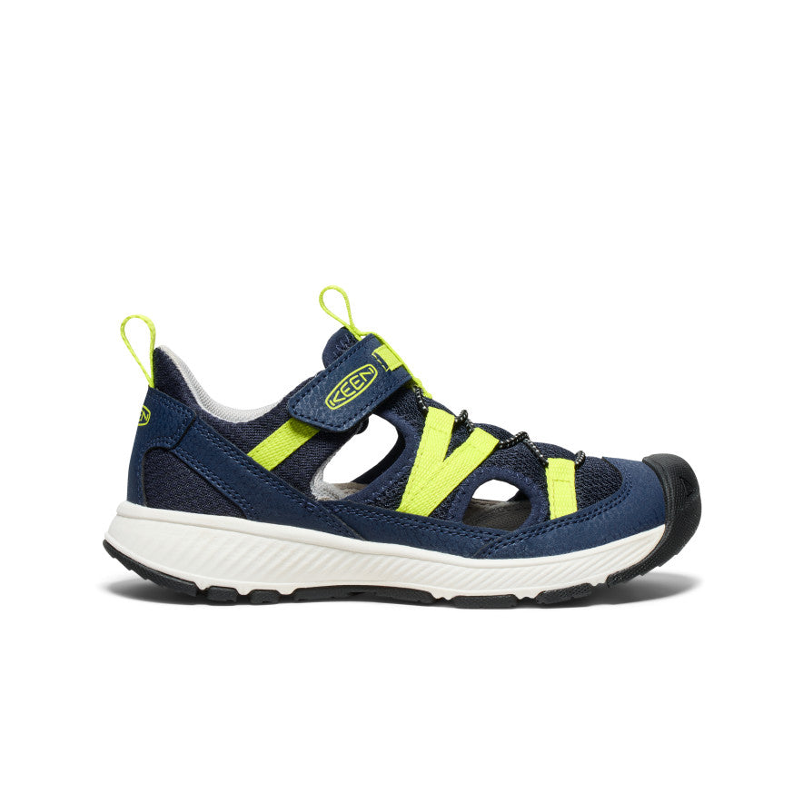 Motozoa Big Kids' Sandals - Navy Blue & Evening Primrose Color | Comfortable Water Shoes for Beach, Pool, and Outdoor Play