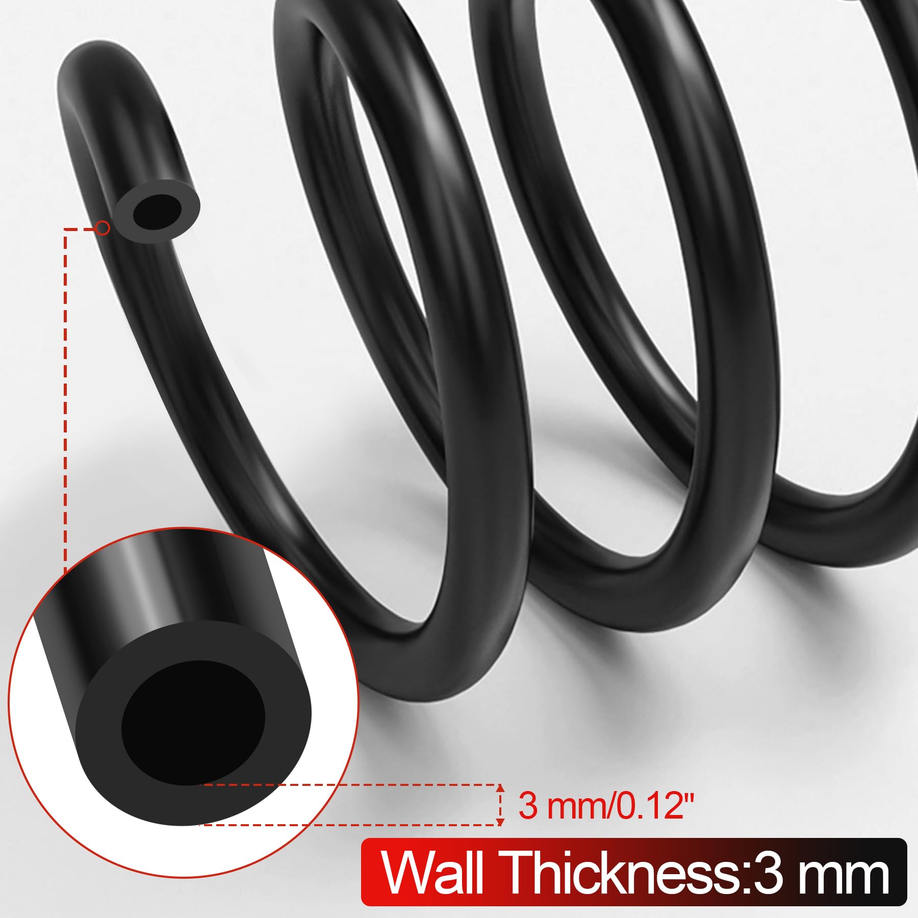 High Performance 6.6FT Automotive Silicone Vacuum Hose Kit (1/8