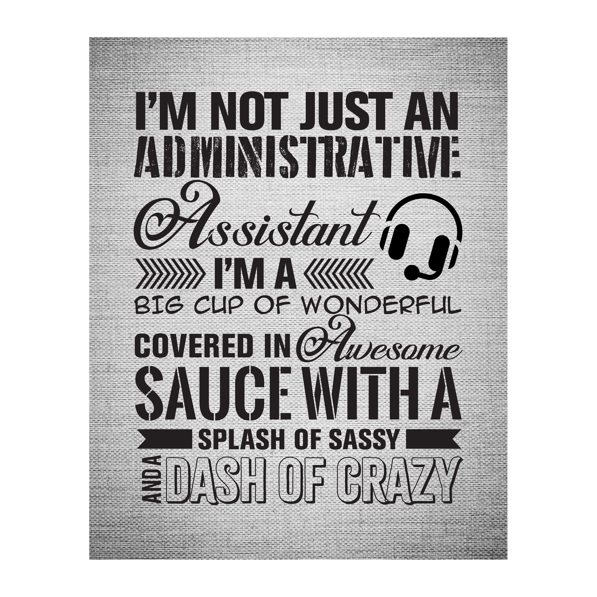 Funny 'I'm Not an Administrative Assistant' Wall Art Print - 8x10 Inches Modern Typographic Poster for Home, Office, Kitchen, Bedroom & Living Room Decor | Perfect for Work Spaces & Humorous Home Interiors