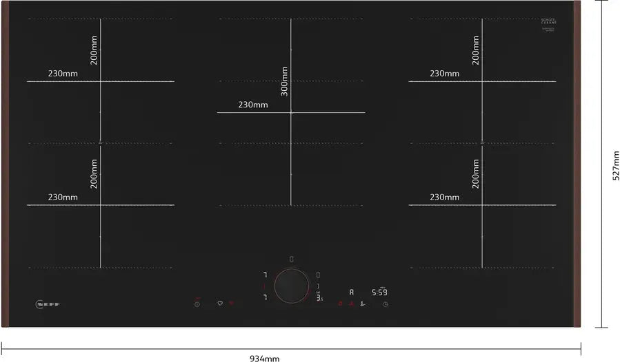 Neff 90cm Flex Induction Cooktop N90 T69YYX4C0 - Energy Efficient Induction Hob for Modern Kitchens | Perfect for Home Cooking, Entertaining & Small Spaces