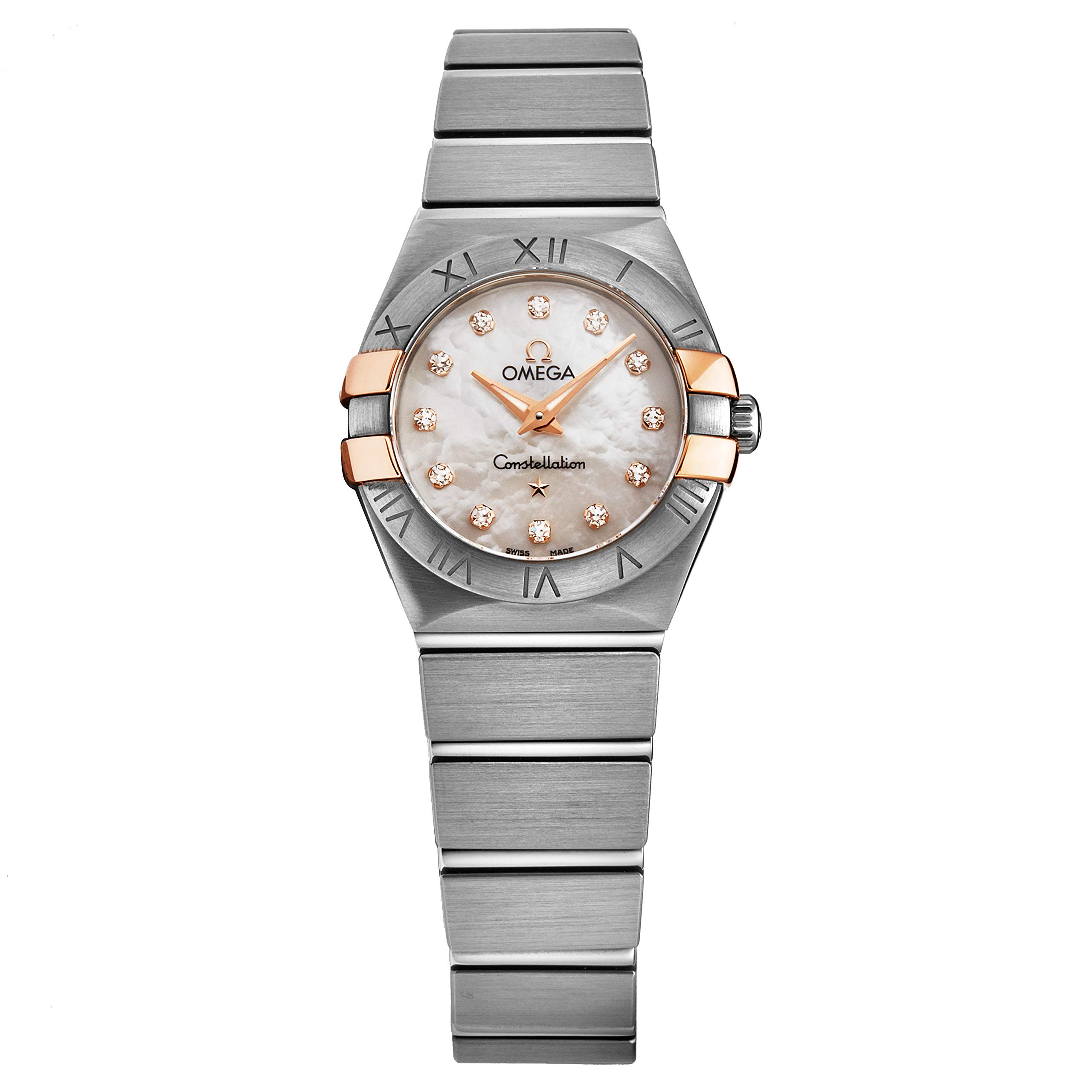 Omega Constellation Ladies Watch - Co-Axial Automatic Movement, Mother of Pearl Dial, Stainless Steel (Ref: O12320246055005) | Elegant Timepiece for Business, Evening Events & Luxury Gifting