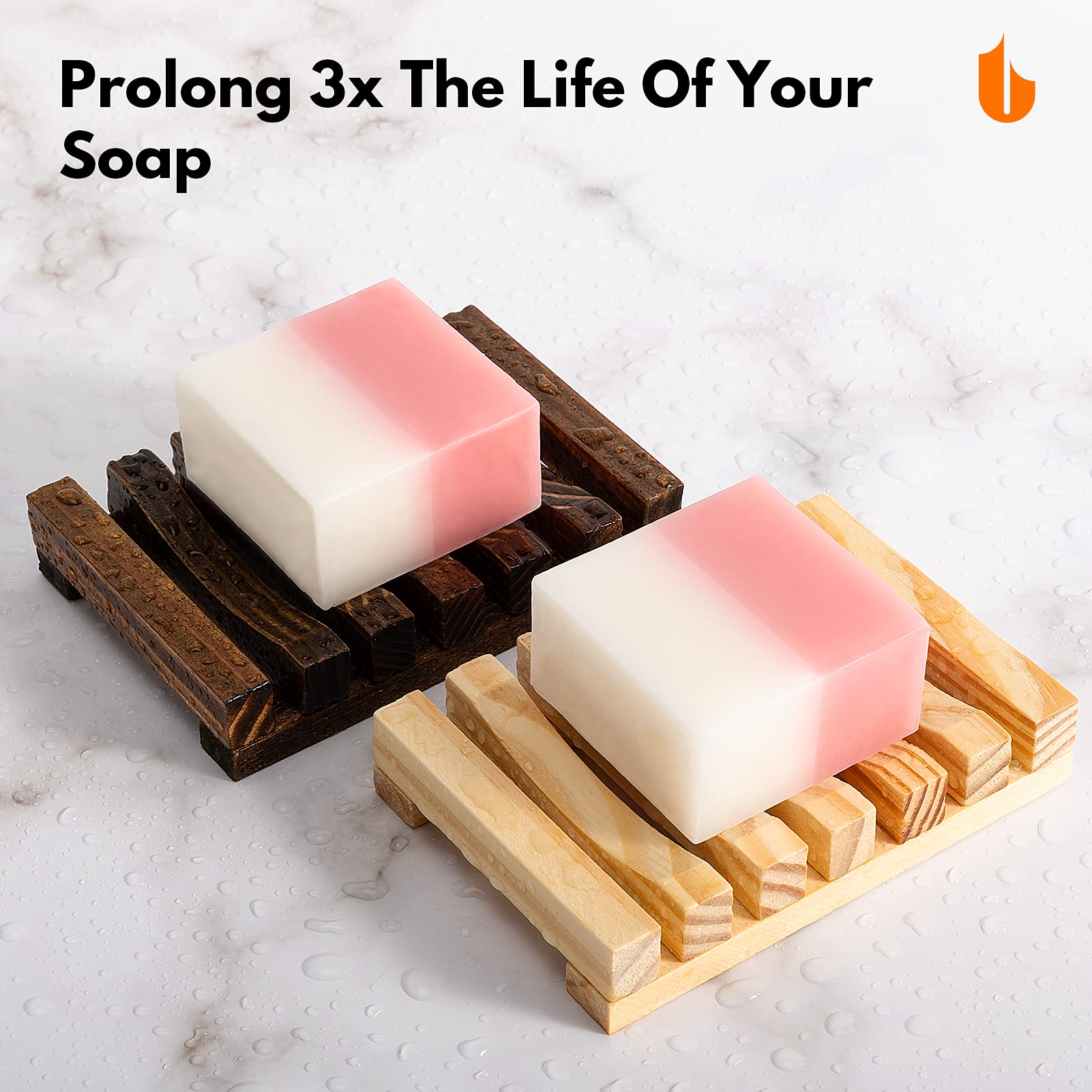 Eco-Friendly Natural Wooden Soap Dish Holder - Biodegradable Bathroom Soap Tray, Plastic-Free & Zero Waste - Perfect for Sustainable Living, Spa & Home Decor