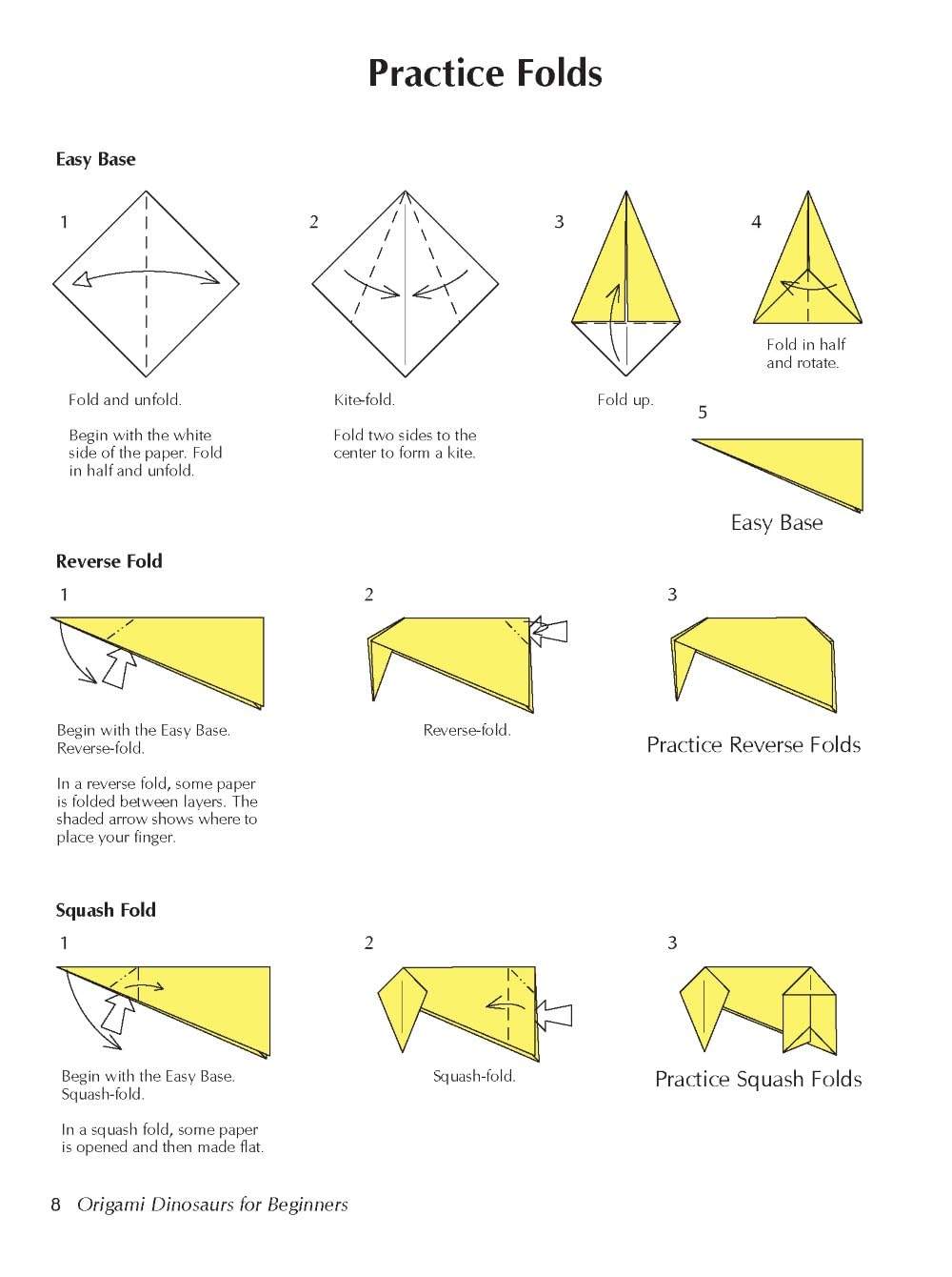Origami Dinosaurs for Beginners - Easy Step-by-Step Paper Folding Kit for Kids & Adults | Creative DIY Craft Project for Home Decor, Party Favors & Educational Fun | Dover Crafts Origami & Papercrafts