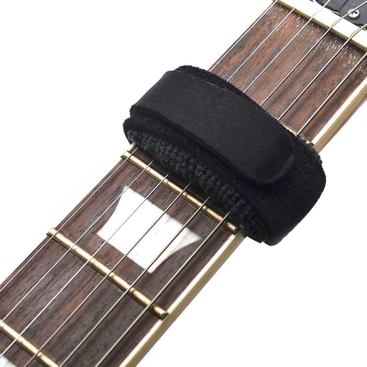 Facmogu 2-Pack Adjustable Guitar String Mute Dampener - Bass & Acoustic Guitar Silencer, Fretboard Muting Straps, Noise Reduction Tape - Black | Perfect for Live Performances, Studio Recording & Quiet Practice