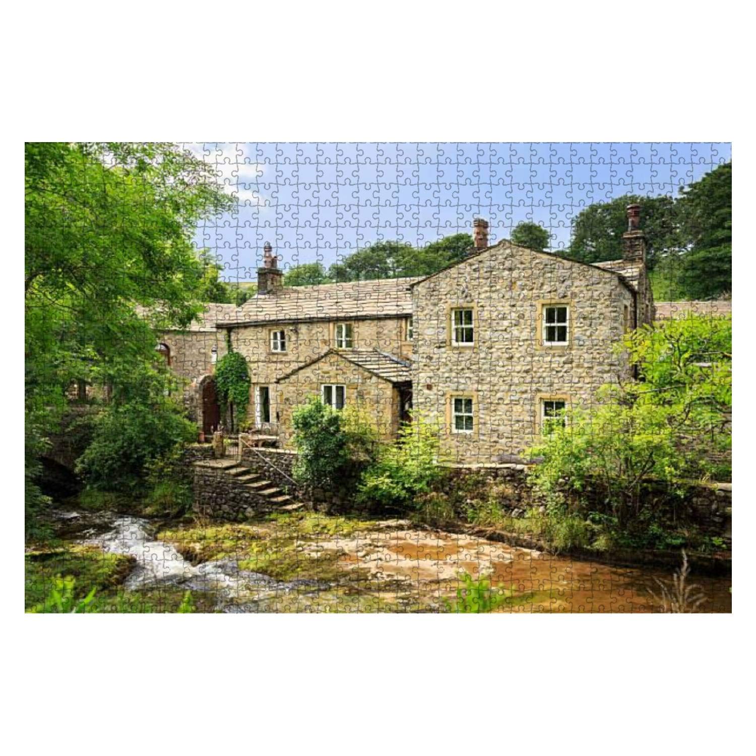 1000 Piece Wooden Jigsaw Puzzle - Yorkshire Dales Houses Scenery | Educational Puzzle for Adults & Kids | Stress Relief Game | Perfect for Family Game Night & Classroom Learning Activities