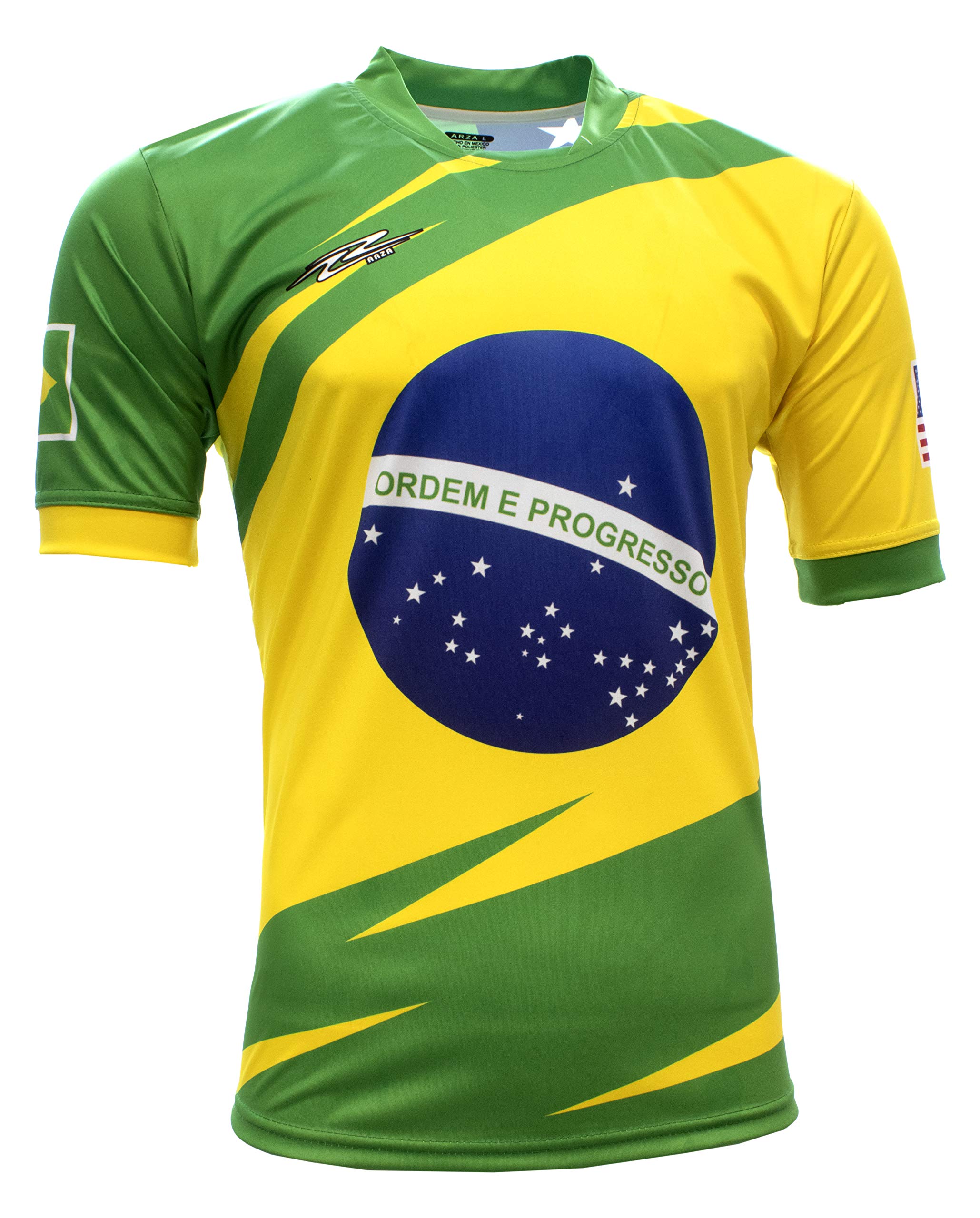 Official Brazil & USA Men's Soccer Fan Jersey - Green - Perfect for World Cup, Match Days & Casual Wear