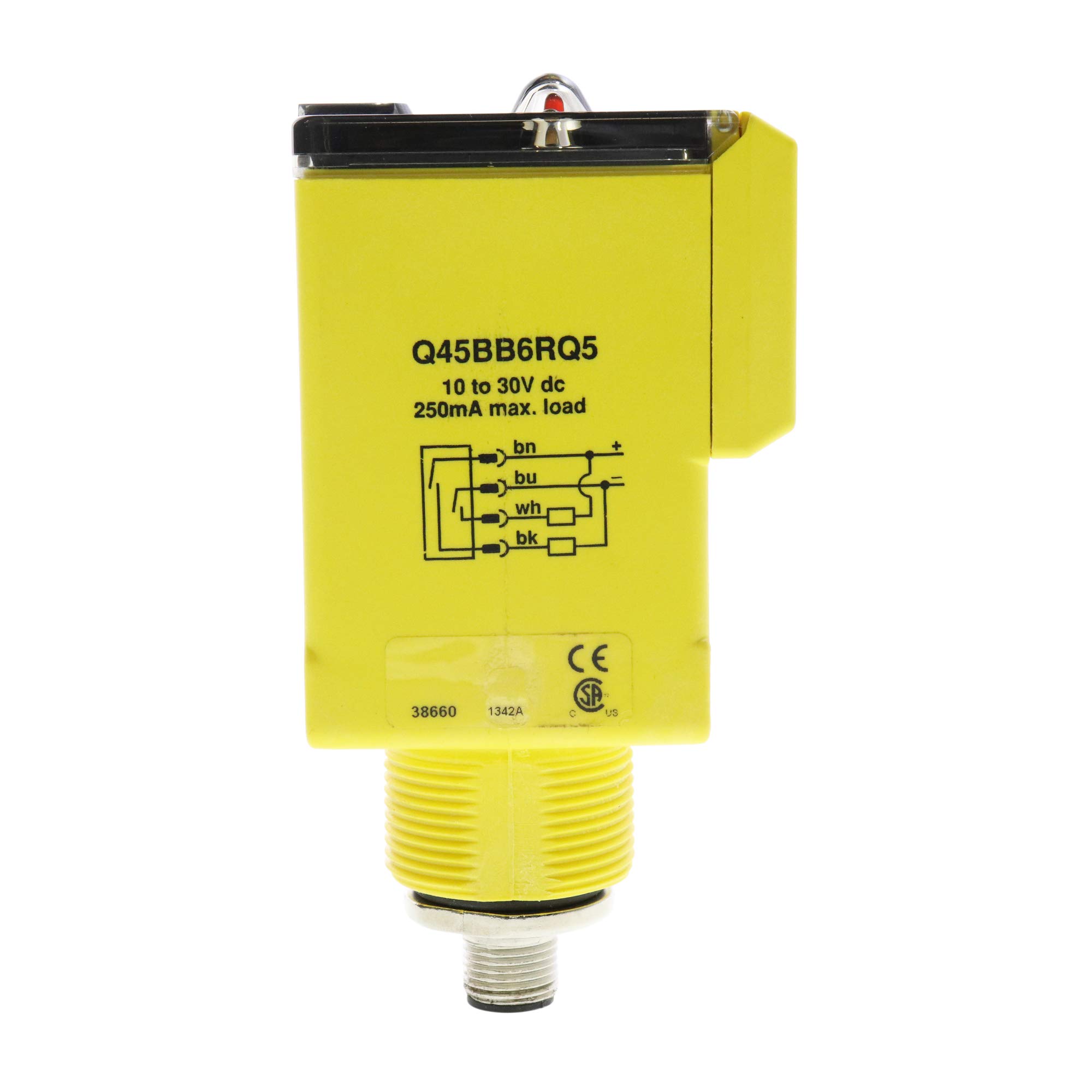 Banner Q45BB6RQ5 Photoelectric Sensor Fiber-Optic Amplifier with Infrared LED, 10-30V DC - Ideal for Industrial Automation, Packaging, and Material Handling Applications