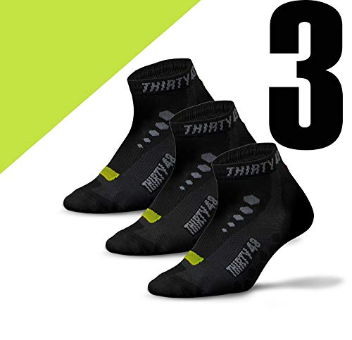 [3 Pairs] Black/Green