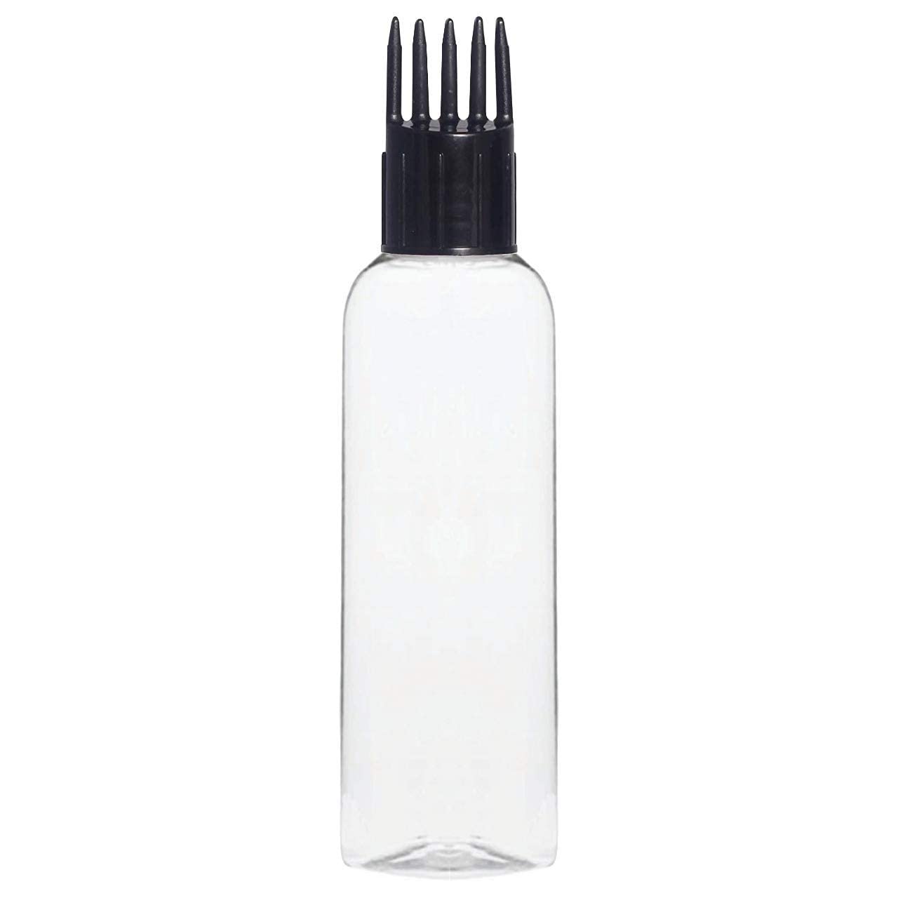 Green Skin Organics 100ml Plastic Hair Oil Applicator Bottle with Comb - Transparent Scalp Oil Dispenser for Easy Hair Root Application | Perfect for Essential Oils, Shampoo & Hair Treatments | Great for Home Hair Care & Salon Use