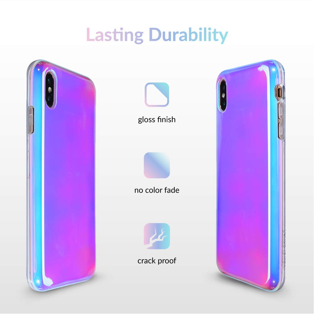 Velvet Caviar iPhone Xs & iPhone X Case - Iridescent Holographic Color Changing Phone Cover for Women & Men (Nebula) | Trendy Protective Case for Everyday Use & Special Occasions