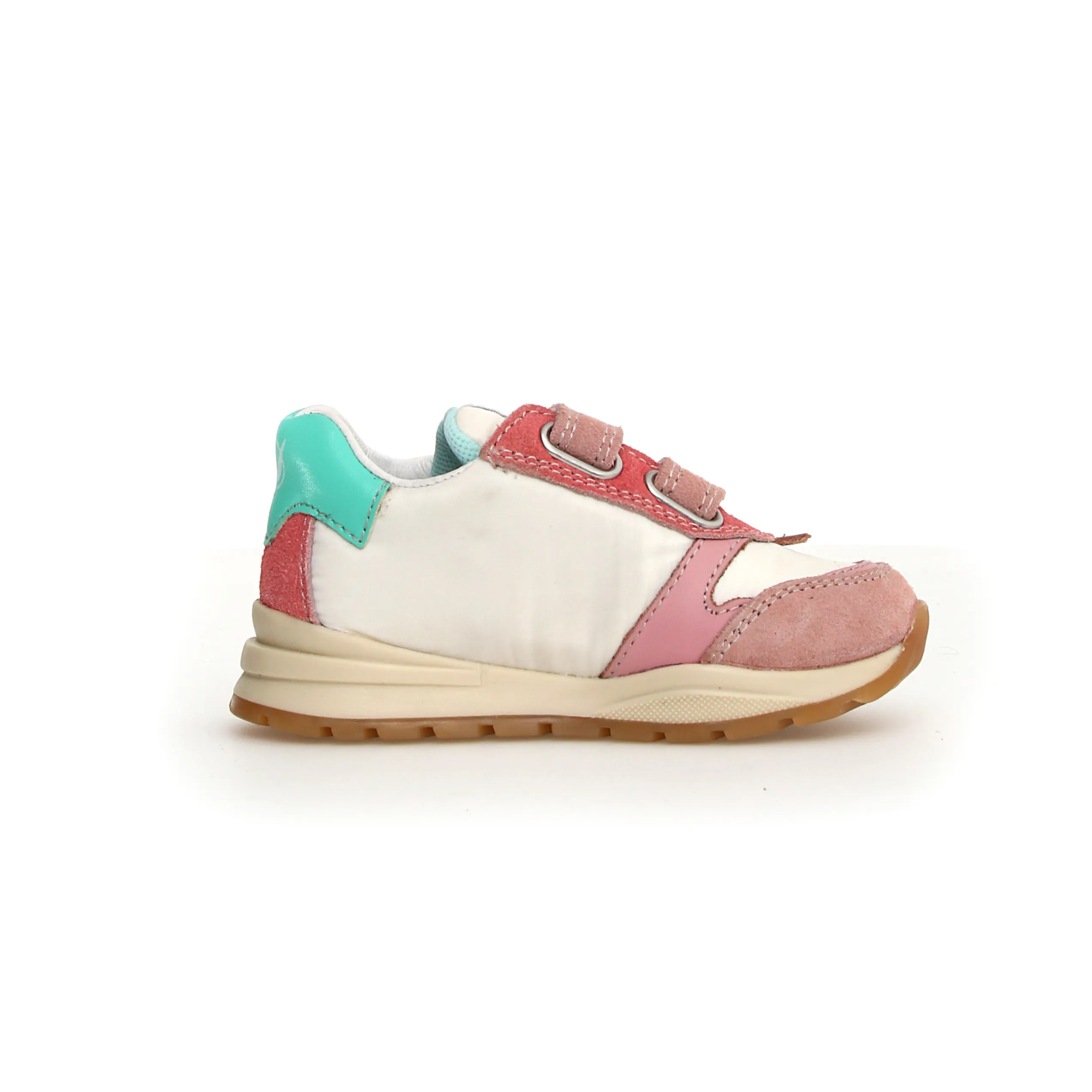Naturino Quelly 3 VL Sneakers for Girls - Light Pink & Cream Comfortable School Shoes | Perfect for School, Playground & Everyday Wear
