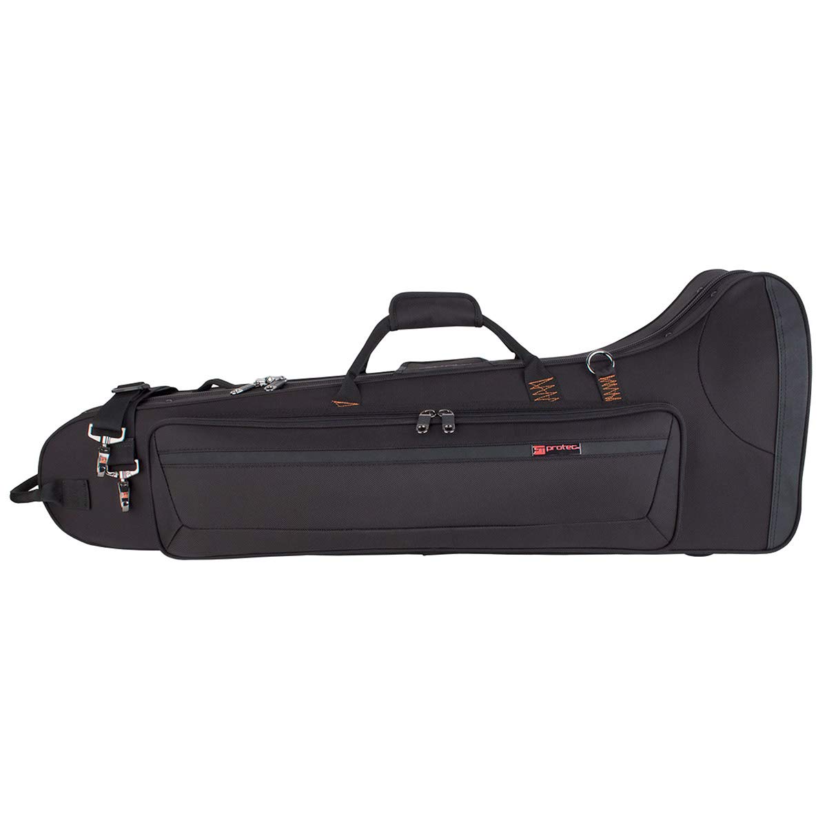 Protec PB306CT Tenor Trombone Case - Black Contoured PRO PAC for Professional Musicians | Durable & Lightweight Protection for School, Marching Band & Travel