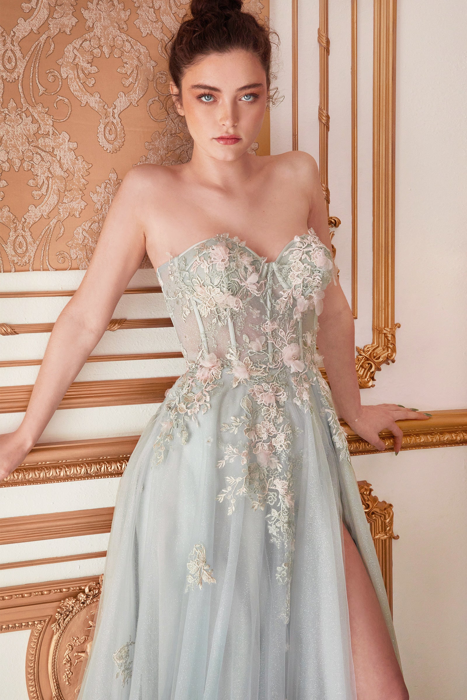 Penelope Blossom Gown with Detachable Overskirt - Elegant Wedding Dress by Andrea & Leo | Perfect for Bridal, Prom & Formal Occasions