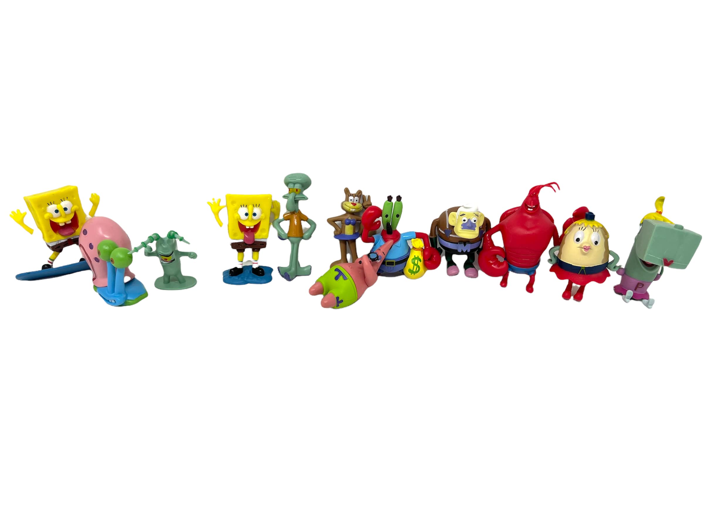 Dom-Dom Exclusive 12-Piece SpongeBob SquarePants Action Figure Set with Cake Toppers | Perfect for Birthday Parties, Collectibles & Kids Playtime | SpongeBob Party Supplies & Bikini Bottom Toys