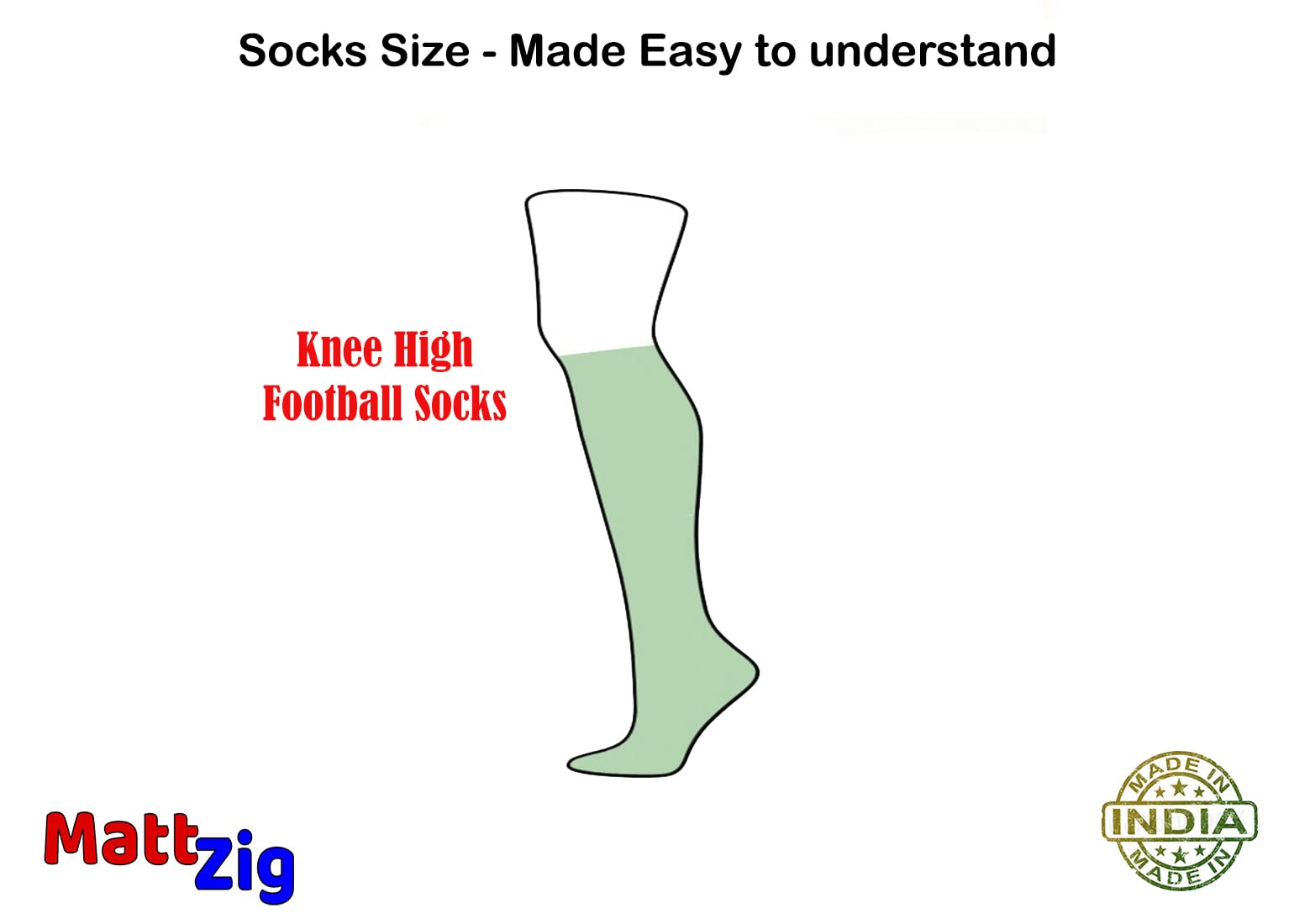 MattZig Indian Pro Football Kit - Black & White Soccer Socks & Shin Guards Set for Men & Youth | Perfect for Training, Matches & Sports Enthusiasts