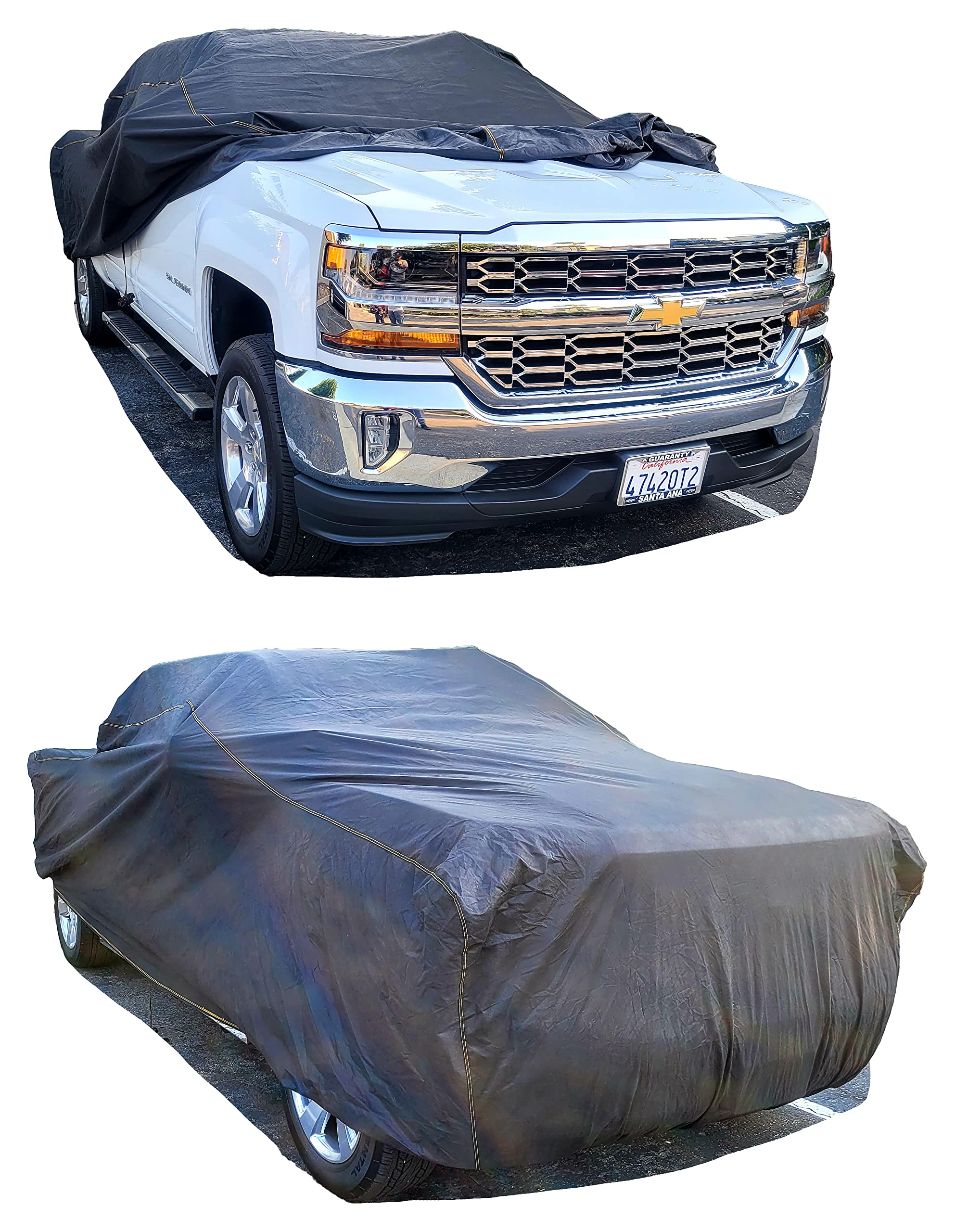 XTREMECOVERPRO Diamond Series Black Truck Cover for 2007-2010 Chevy Silverado 2500/3500 Crew Cab 6.5ft Bed - Waterproof, UV Protection & All-Weather Protection - Perfect for Outdoor Parking, Winter Storage & Vehicle Protection