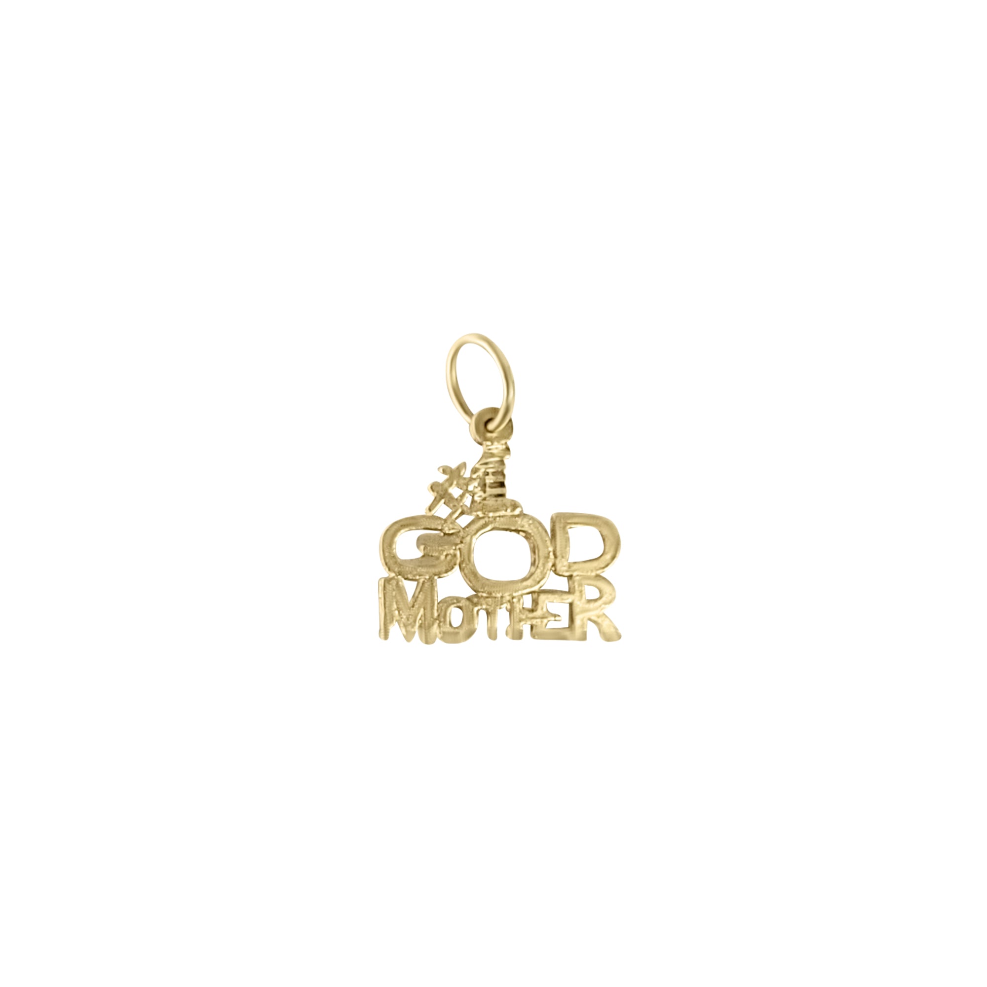 #1 Best Godmother Pendant Necklace with Diamond Cuts - Elegant Jewelry Gift for Baptism, Christening & Special Occasions