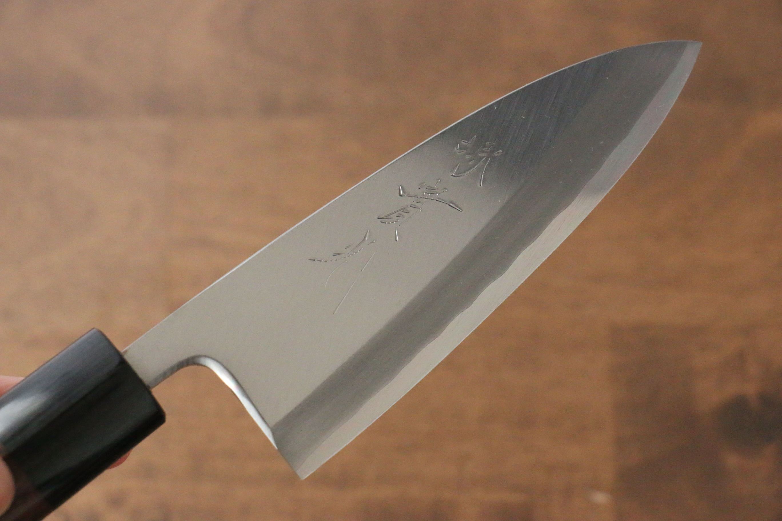 Premium Jikko Silver Steel No.3 Deba Knife 120mm - Japanese Professional Chef Knife with Shitan Handle for Sushi, Fish Filleting & Precision Cutting