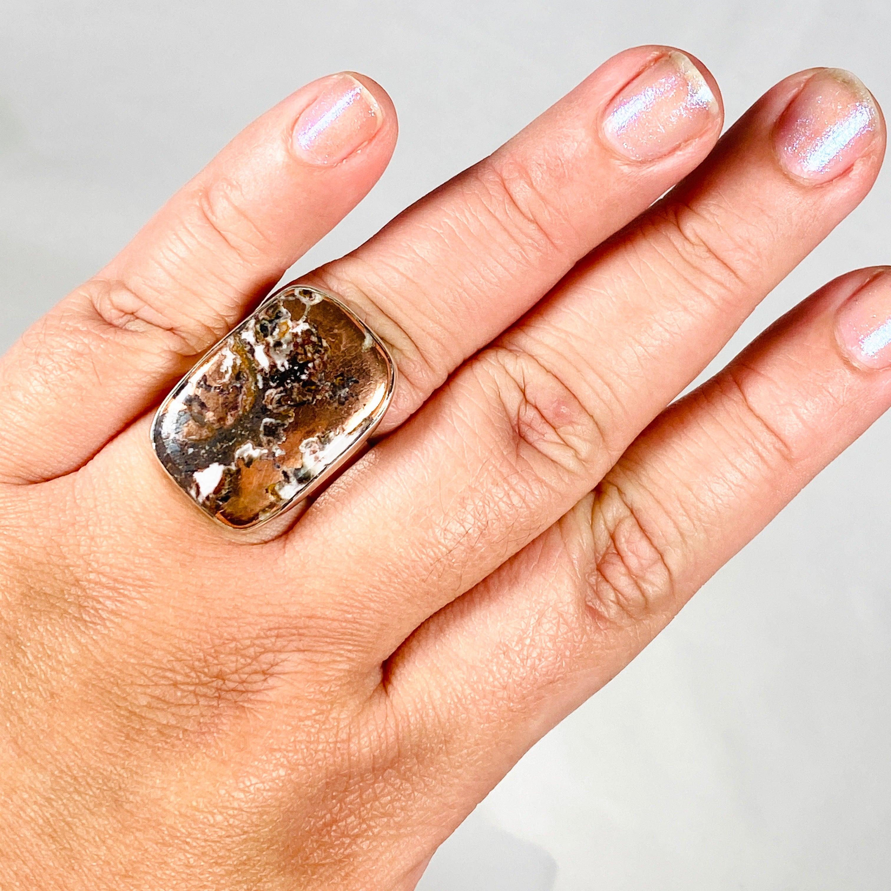 Copperite Rectangular Ring - Size 10 - KRGJ3040 - Elegant Minimalist Jewelry for Women - Perfect for Everyday Wear, Office & Special Occasions
