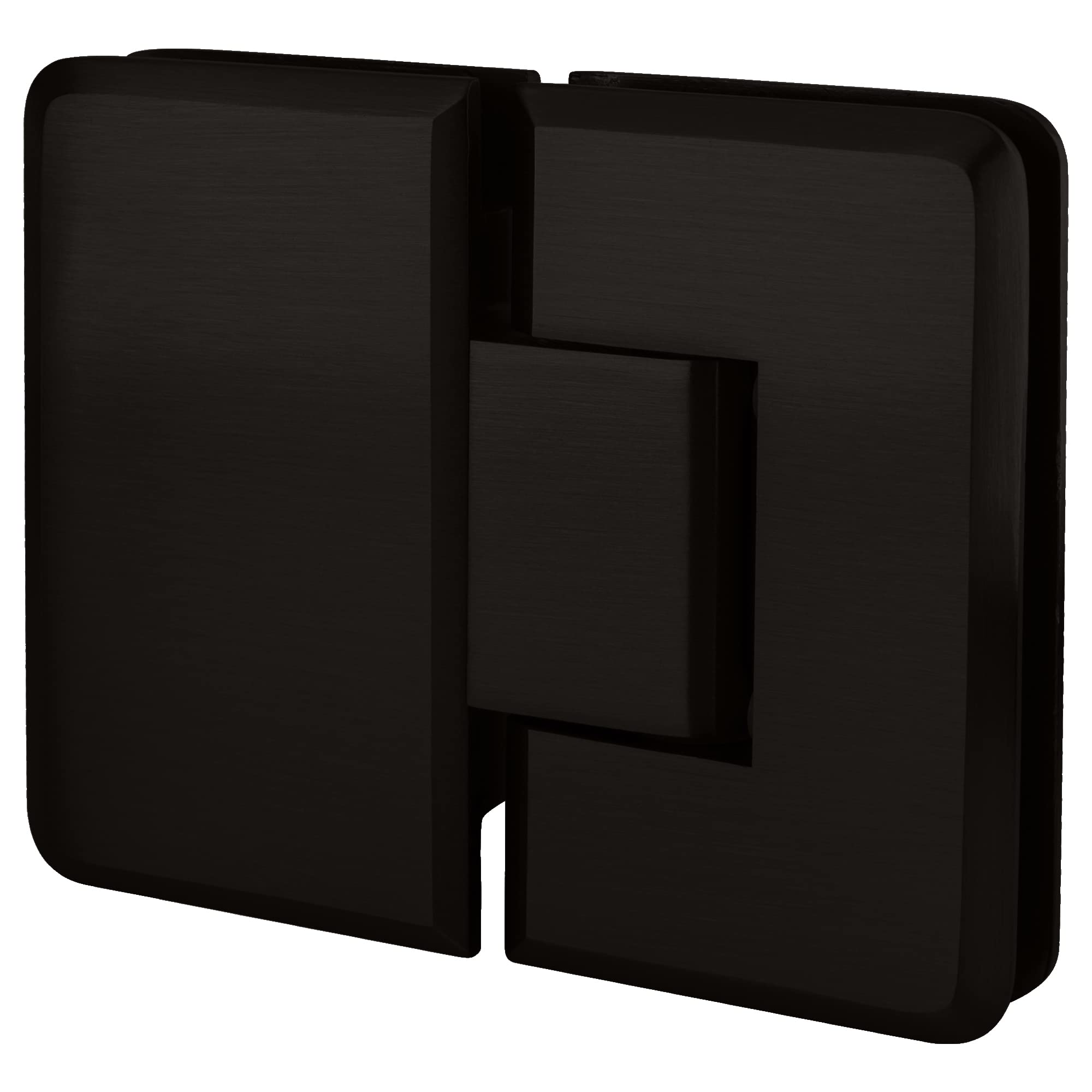 CRL C0L7800RB Oil Rubbed Bronze 180-Degree Glass-to-Glass Positive Close Cologne Hinge - Perfect for Shower Doors, Cabinet Doors, and Glass Partitions