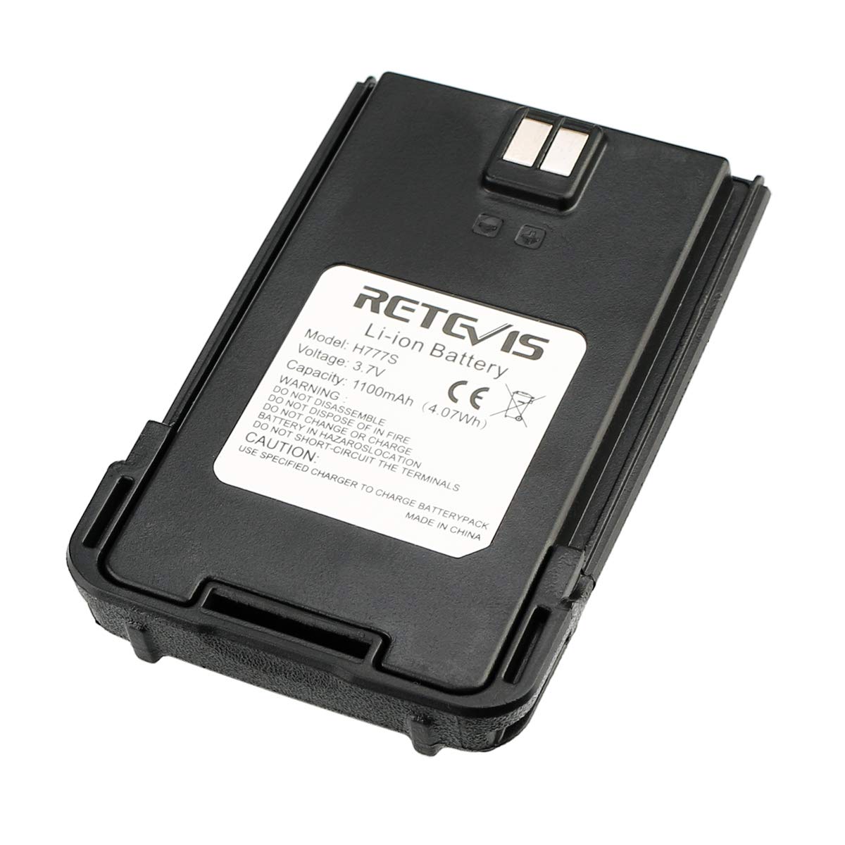 Retevis H-777S Walkie Talkie Battery - 1100mAh Rechargeable Battery for 2 Way Radios, 3.7V Replacement Battery (1 Pack) - Perfect for Outdoor Adventures, Construction Sites, and Emergency Communication