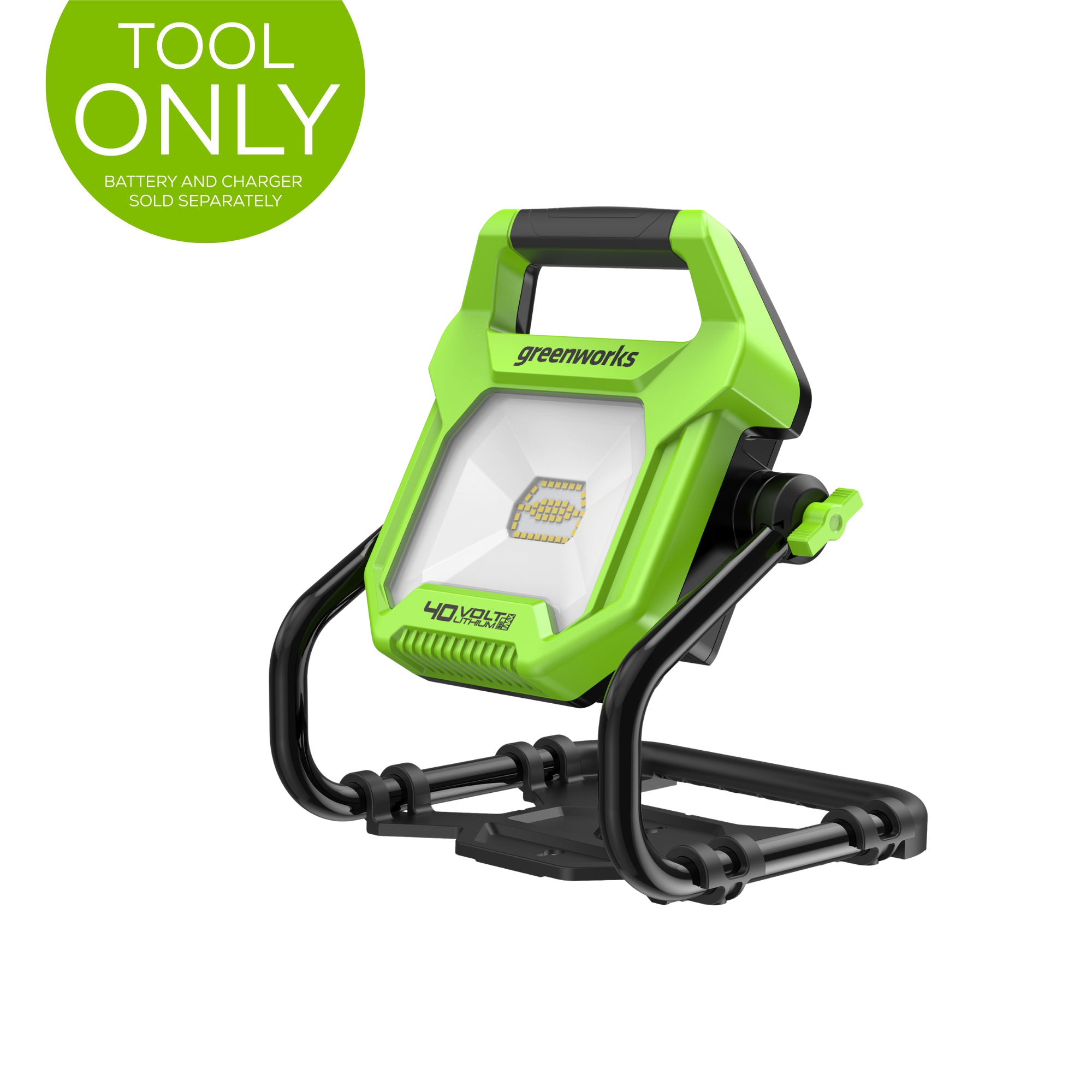 40V AC/DC 2000 Lumen LED Work Light - Cordless Rechargeable Job Site Lighting for Construction, Automotive Repair & Outdoor Camping